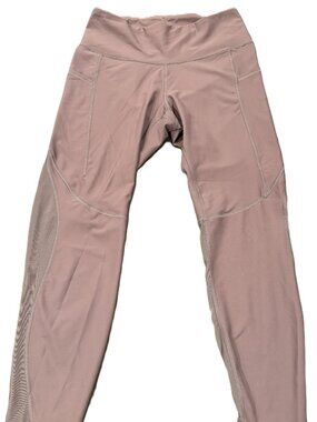 Old Navy Active PowerSoft High-Rise Go-Dry Leggings Brown Mesh Women's Large